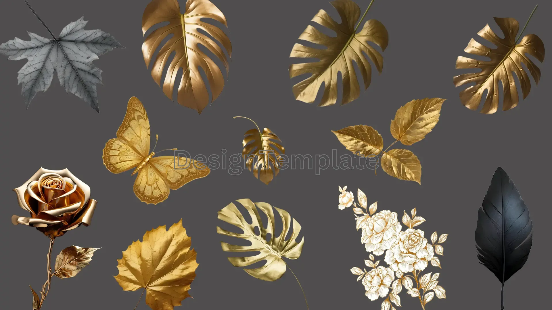 Golden Nature Collection 3D Elements Pack